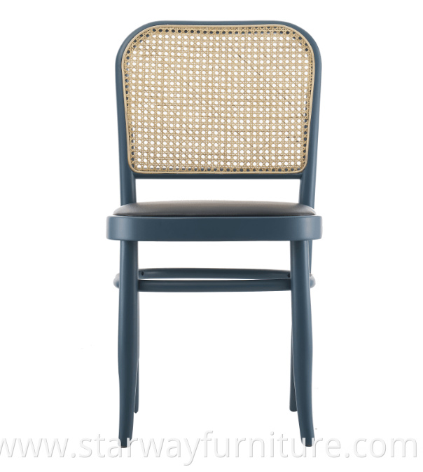 Rattan Back Wood Chair